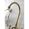 Kingston Brass KS7797ALBS Bridge Kitchen Faucet with Brass Sprayer, Brushed Brass KS7797ALBS - alternate 3